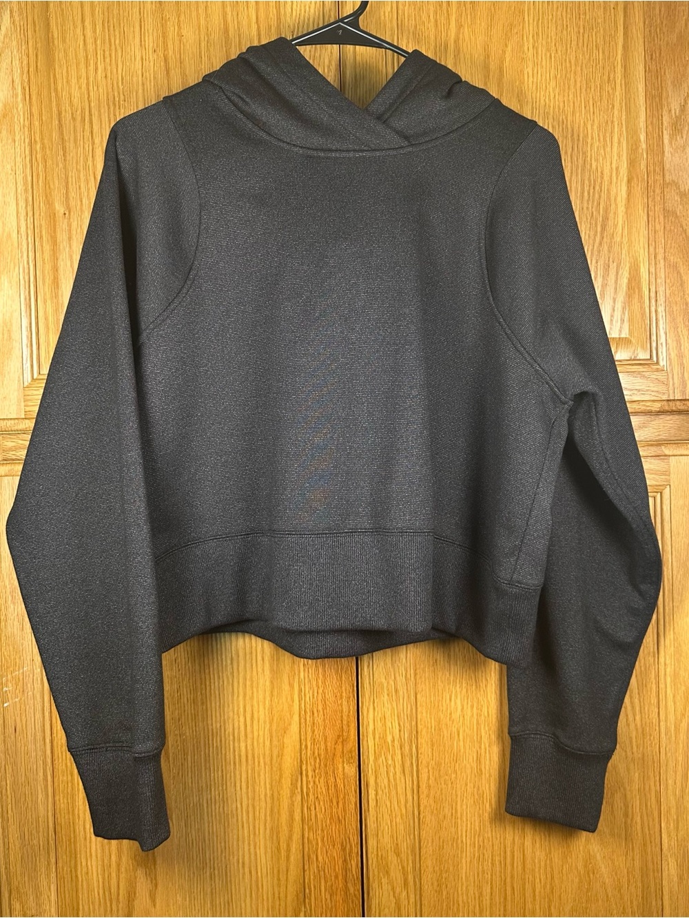 lululemon athletica Black Cropped Hooded Sweatshirt